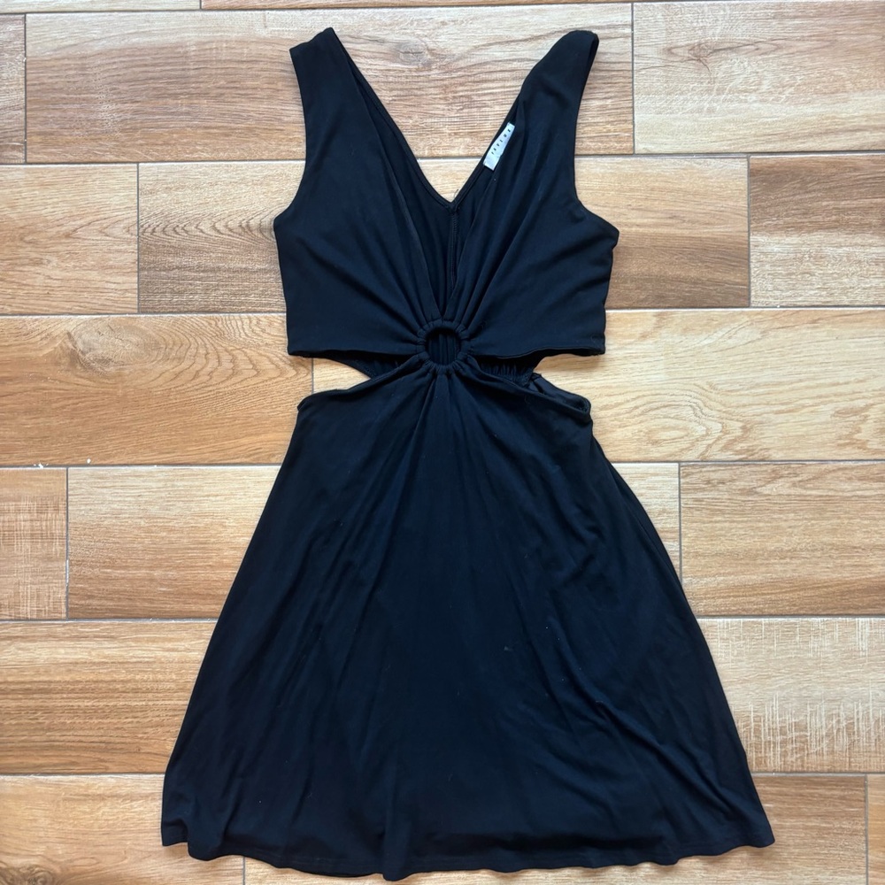 FAVLUX Black Backless Dress